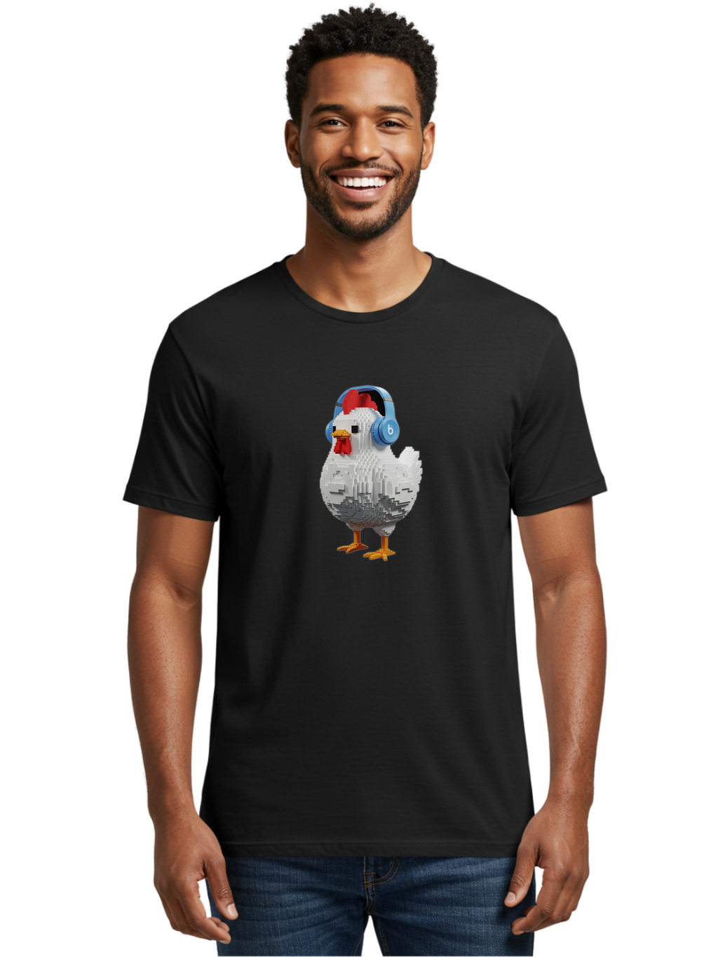 Beats-Chicken Men'S Graphic Tee, 100% Cotton, Comfortable Casual Summer Wear, Machine Washable, Vintage Camera, Old Camera, Antique Camera, Black Camera, Classic Photography, Photography Equipment, Nostalgic Device, Film Camera, Camera Art Bak049