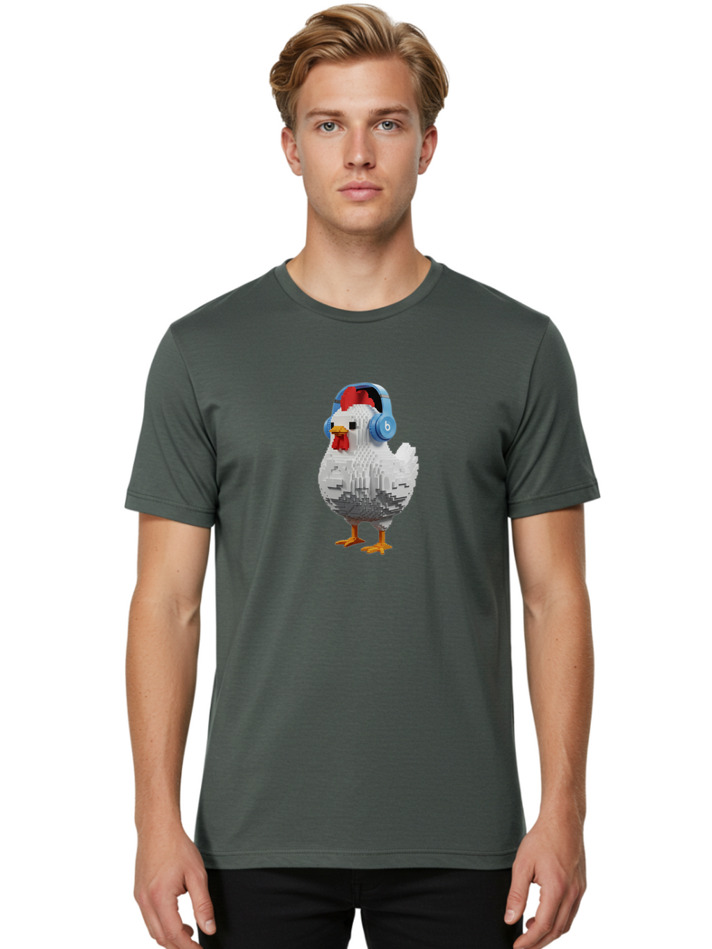 Beats-Chicken Men'S Graphic Tee, 100% Cotton, Comfortable Casual Summer Wear, Machine Washable, Vintage Camera, Old Camera, Antique Camera, Black Camera, Classic Photography, Photography Equipment, Nostalgic Device, Film Camera, Camera Art Bak049