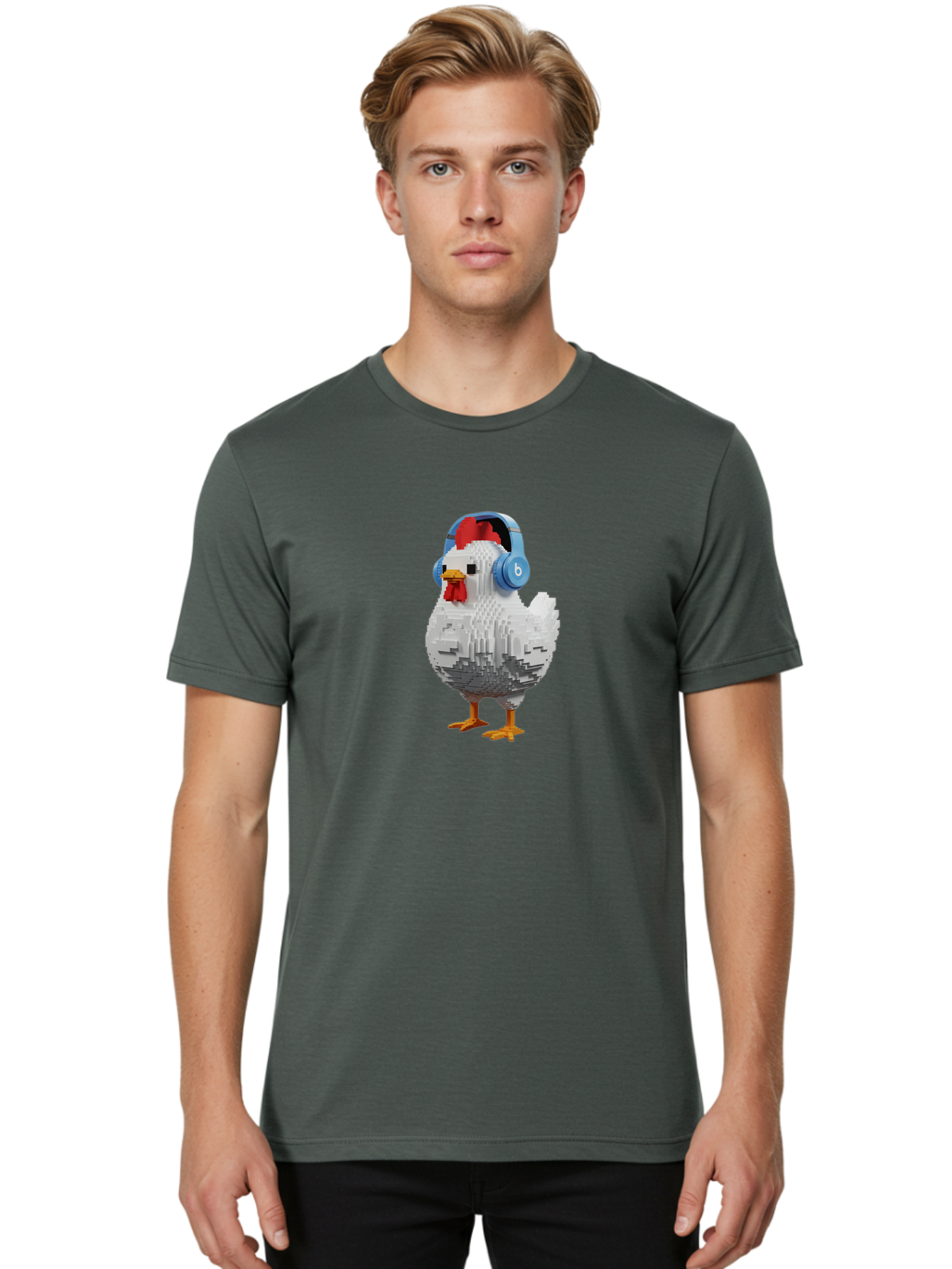 Beats-Chicken Men'S Graphic Tee, 100% Cotton, Comfortable Casual Summer Wear, Machine Washable, Vintage Camera, Old Camera, Antique Camera, Black Camera, Classic Photography, Photography Equipment, Nostalgic Device, Film Camera, Camera Art Bak049