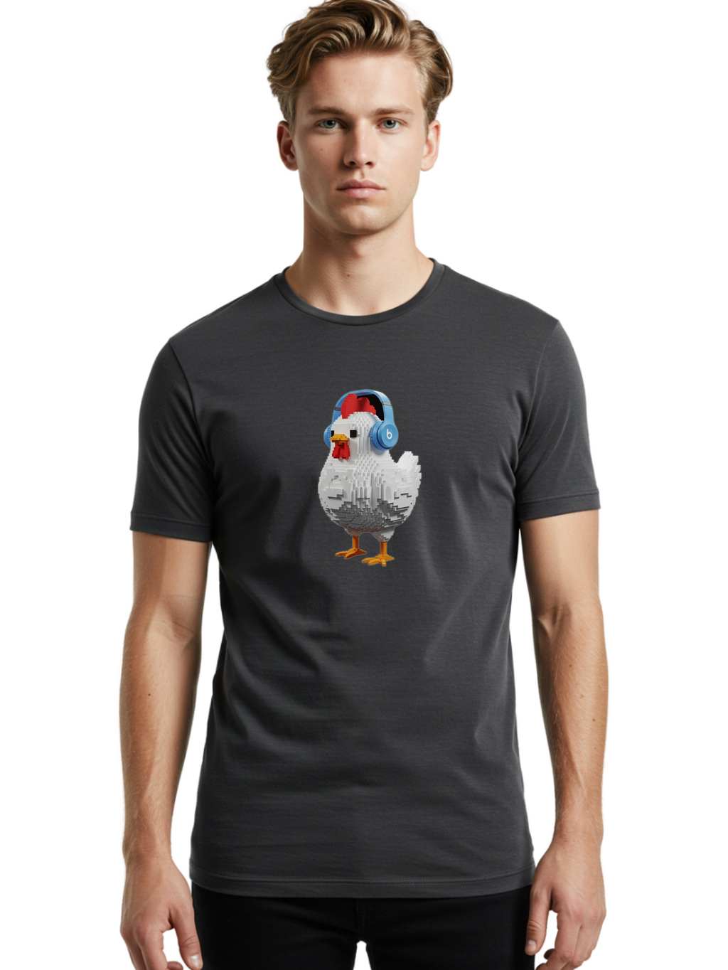 Beats-Chicken Men'S Graphic Tee, 100% Cotton, Comfortable Casual Summer Wear, Machine Washable, Vintage Camera, Old Camera, Antique Camera, Black Camera, Classic Photography, Photography Equipment, Nostalgic Device, Film Camera, Camera Art Bak049