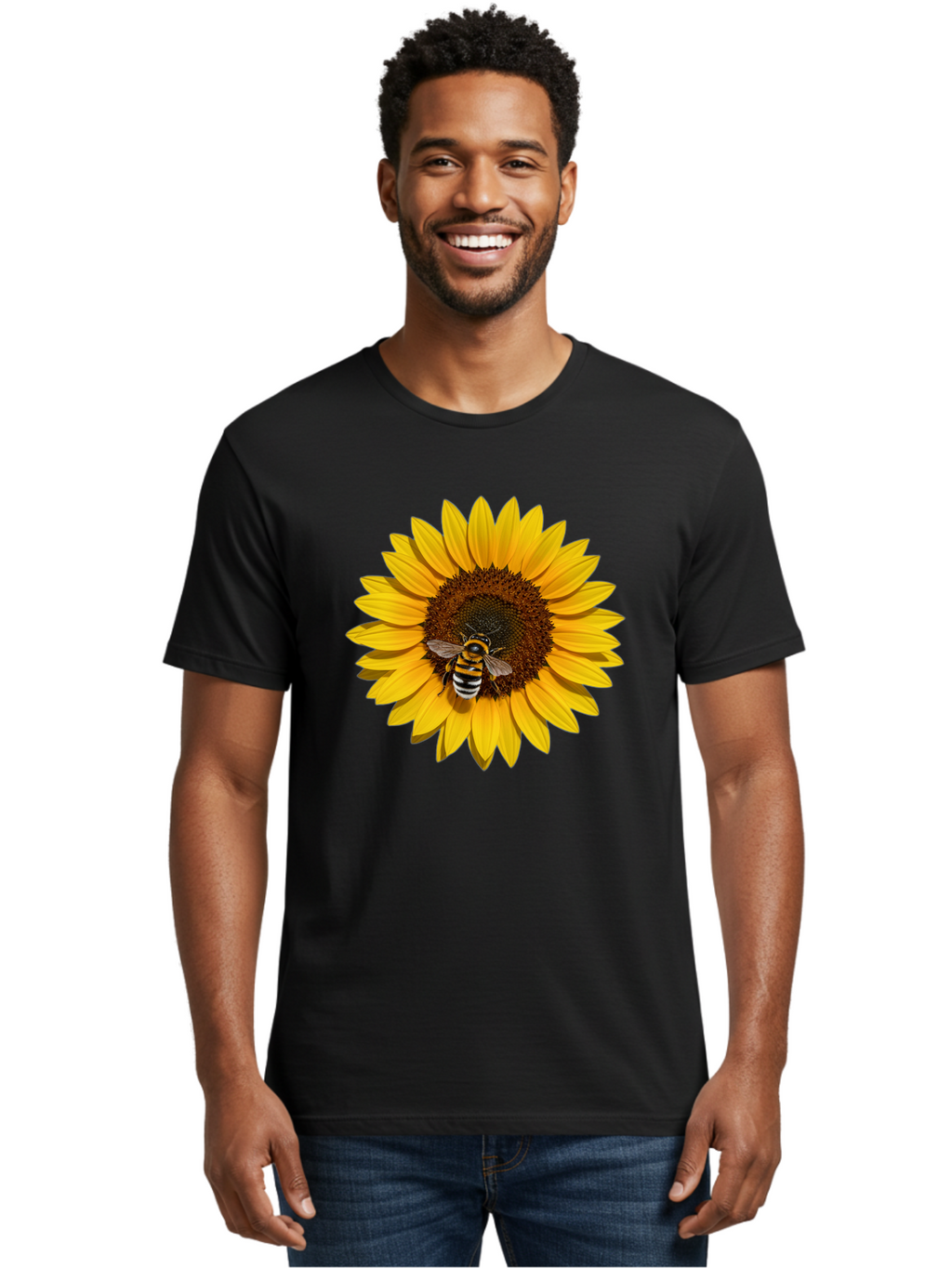 Bee-On-Sunflower Men'S Graphic Tee, 100% Cotton, Comfortable Casual Summer Wear, Machine Washable, Vintage Camera, Old Camera, Antique Camera, Black Camera, Classic Photography, Photography Equipment, Nostalgic Device, Film Camera, Camera Art Bak050