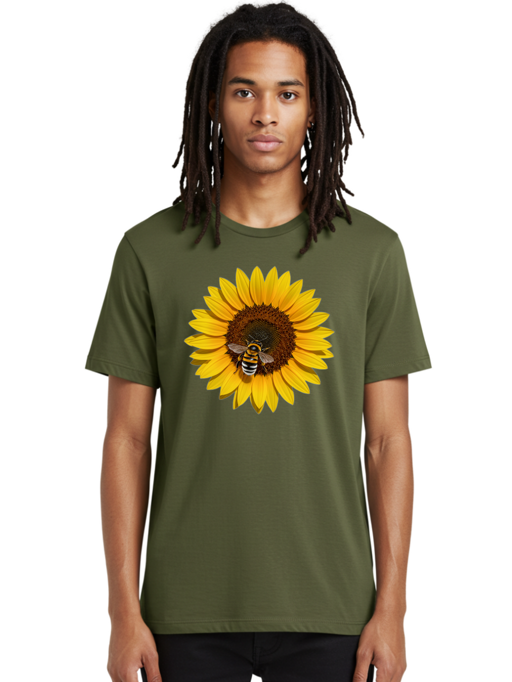 Bee-On-Sunflower Men'S Graphic Tee, 100% Cotton, Comfortable Casual Summer Wear, Machine Washable, Vintage Camera, Old Camera, Antique Camera, Black Camera, Classic Photography, Photography Equipment, Nostalgic Device, Film Camera, Camera Art Bak050