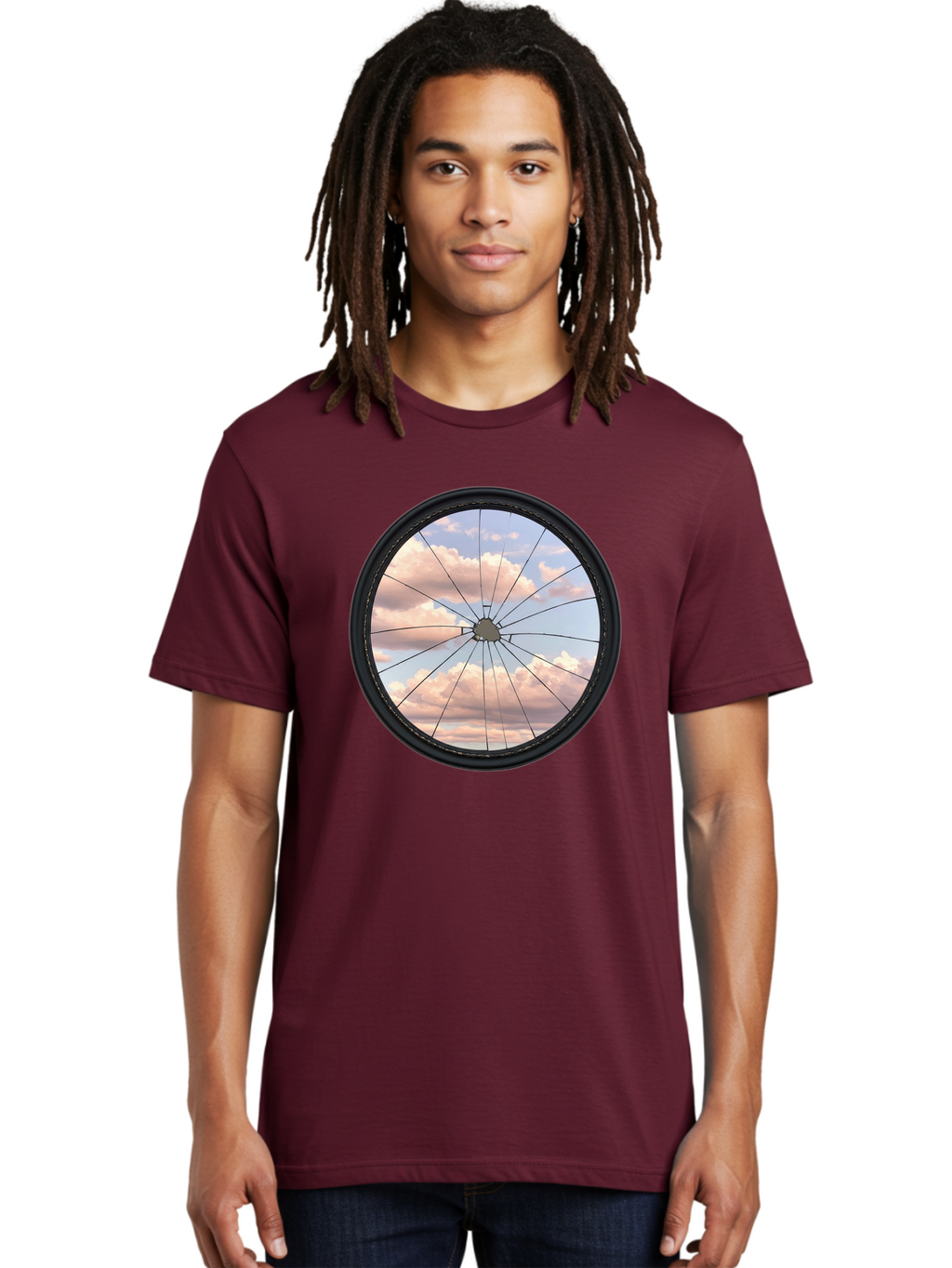 Bicycle-Wheel Men'S Graphic Tee, 100% Cotton, Comfortable Casual Summer Wear, Machine Washable, Vintage Camera, Old Camera, Antique Camera, Black Camera, Classic Photography, Photography Equipment, Nostalgic Device, Film Camera, Camera Art Bak051