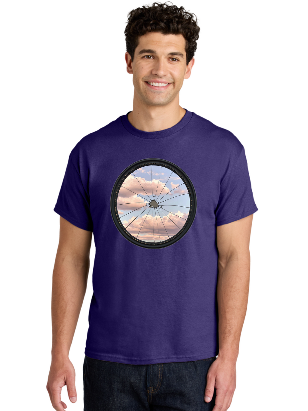 Bicycle-Wheel Men'S Graphic Tee, 100% Cotton, Comfortable Casual Summer Wear, Machine Washable, Vintage Camera, Old Camera, Antique Camera, Black Camera, Classic Photography, Photography Equipment, Nostalgic Device, Film Camera, Camera Art Bak051