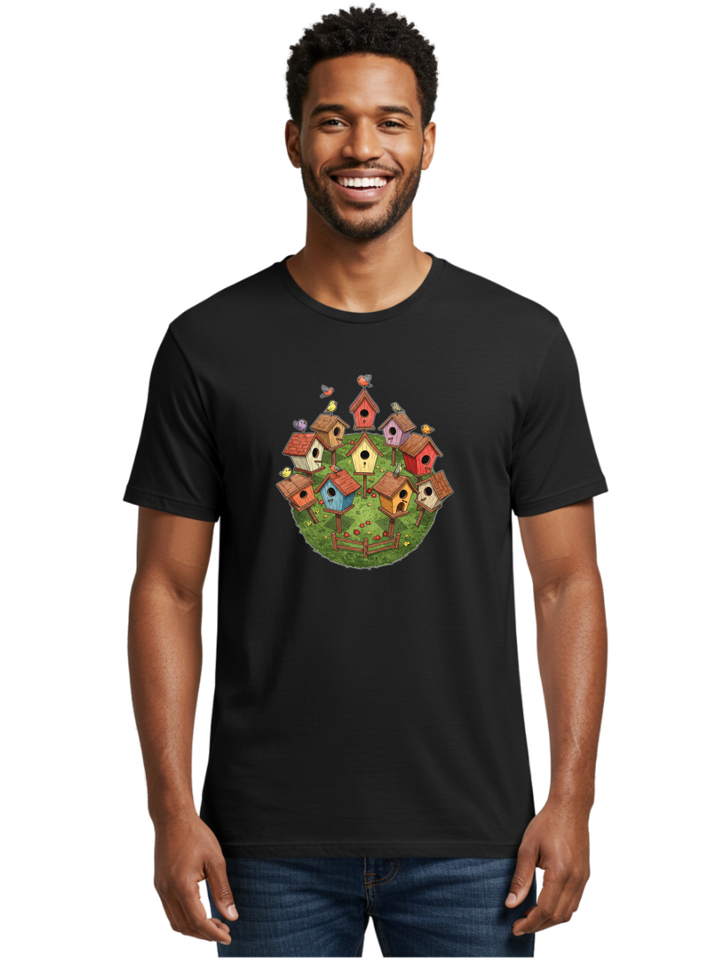 Birdhouses-1 Men'S Graphic Tee, 100% Cotton, Comfortable Casual Summer Wear, Machine Washable, Vintage Camera, Old Camera, Antique Camera, Black Camera, Classic Photography, Photography Equipment, Nostalgic Device, Film Camera, Camera Art Bak053