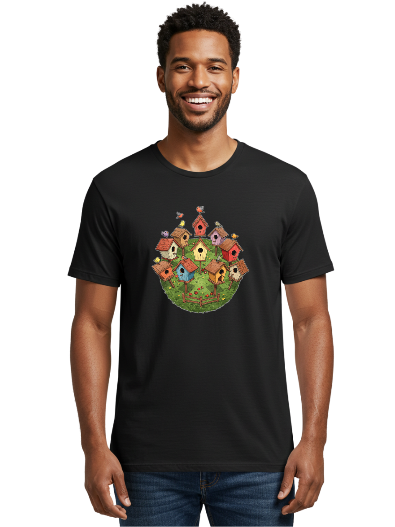 Birdhouses-1 Men'S Graphic Tee, 100% Cotton, Comfortable Casual Summer Wear, Machine Washable, Vintage Camera, Old Camera, Antique Camera, Black Camera, Classic Photography, Photography Equipment, Nostalgic Device, Film Camera, Camera Art Bak053