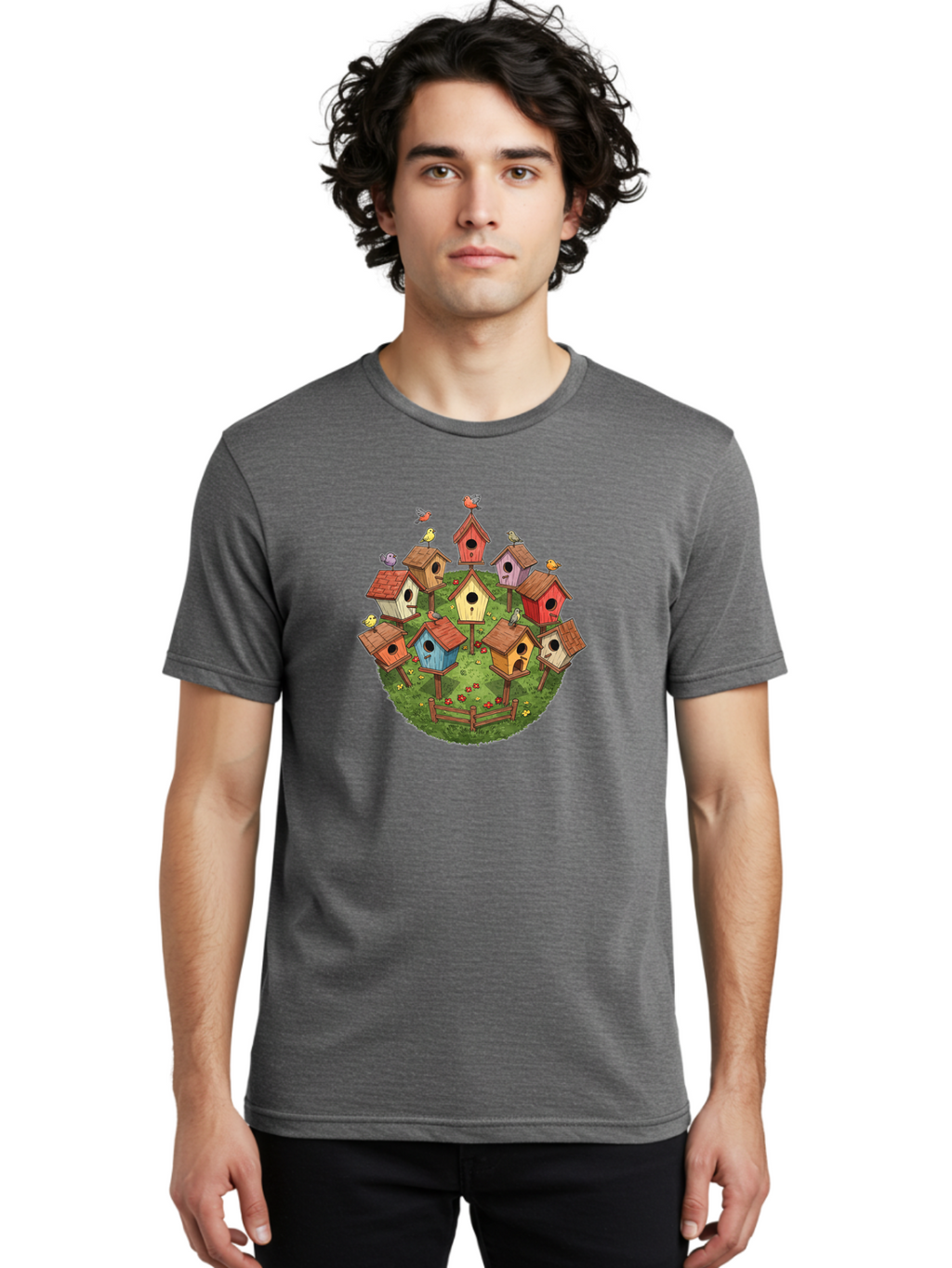 Birdhouses-1 Men'S Graphic Tee, 100% Cotton, Comfortable Casual Summer Wear, Machine Washable, Vintage Camera, Old Camera, Antique Camera, Black Camera, Classic Photography, Photography Equipment, Nostalgic Device, Film Camera, Camera Art Bak053
