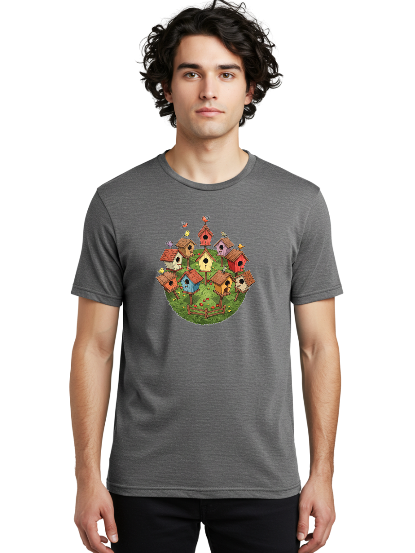 Birdhouses-1 Men'S Graphic Tee, 100% Cotton, Comfortable Casual Summer Wear, Machine Washable, Vintage Camera, Old Camera, Antique Camera, Black Camera, Classic Photography, Photography Equipment, Nostalgic Device, Film Camera, Camera Art Bak053