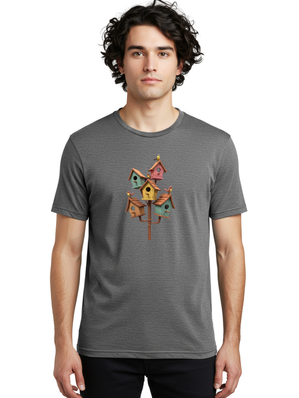 Birdhouses Men'S Graphic Tee, 100% Cotton, Comfortable Casual Summer Wear, Machine Washable, Vintage Camera, Old Camera, Antique Camera, Black Camera, Classic Photography, Photography Equipment, Nostalgic Device, Film Camera, Camera Art Bak054