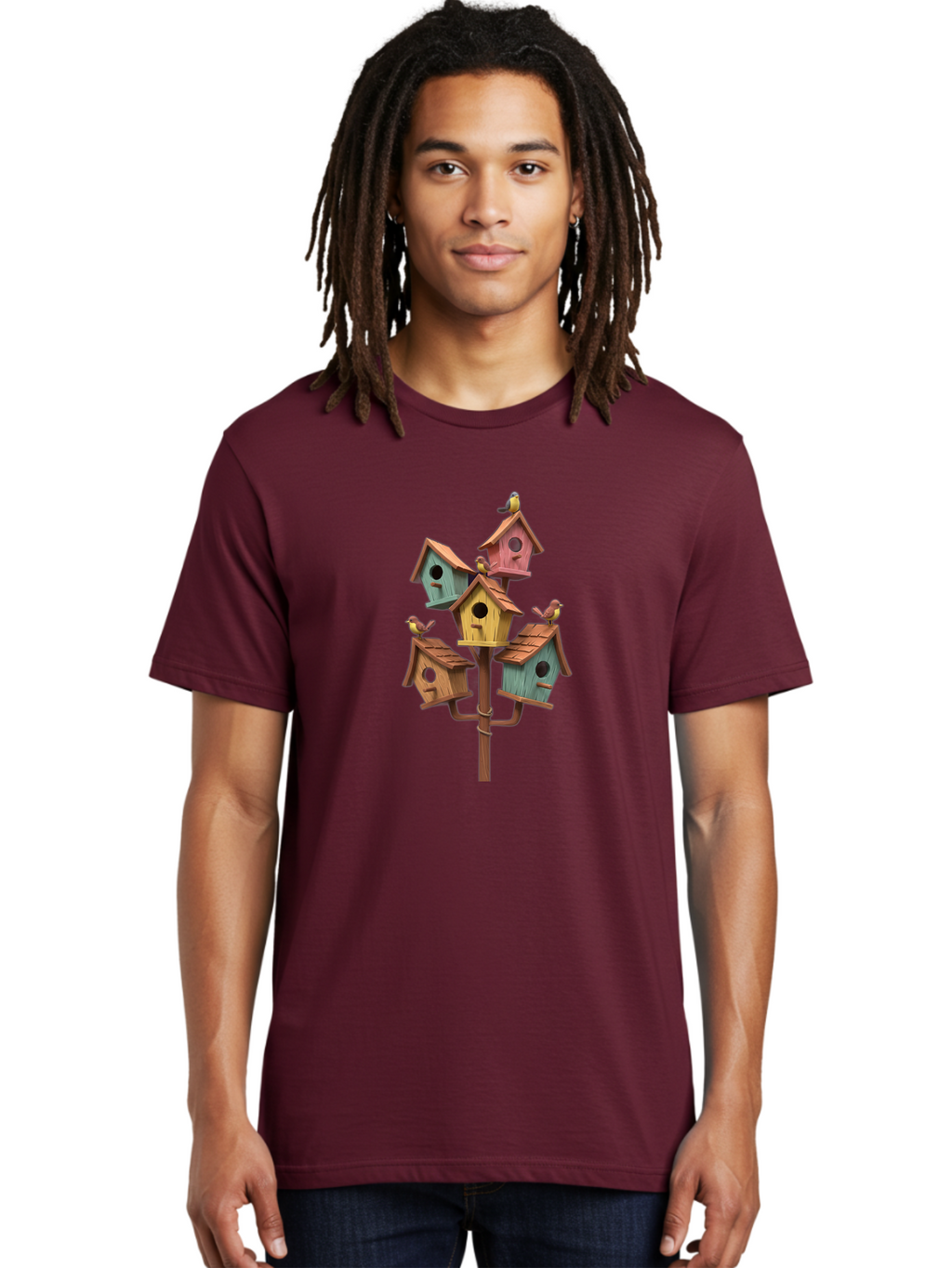 Birdhouses Men'S Graphic Tee, 100% Cotton, Comfortable Casual Summer Wear, Machine Washable, Vintage Camera, Old Camera, Antique Camera, Black Camera, Classic Photography, Photography Equipment, Nostalgic Device, Film Camera, Camera Art Bak054
