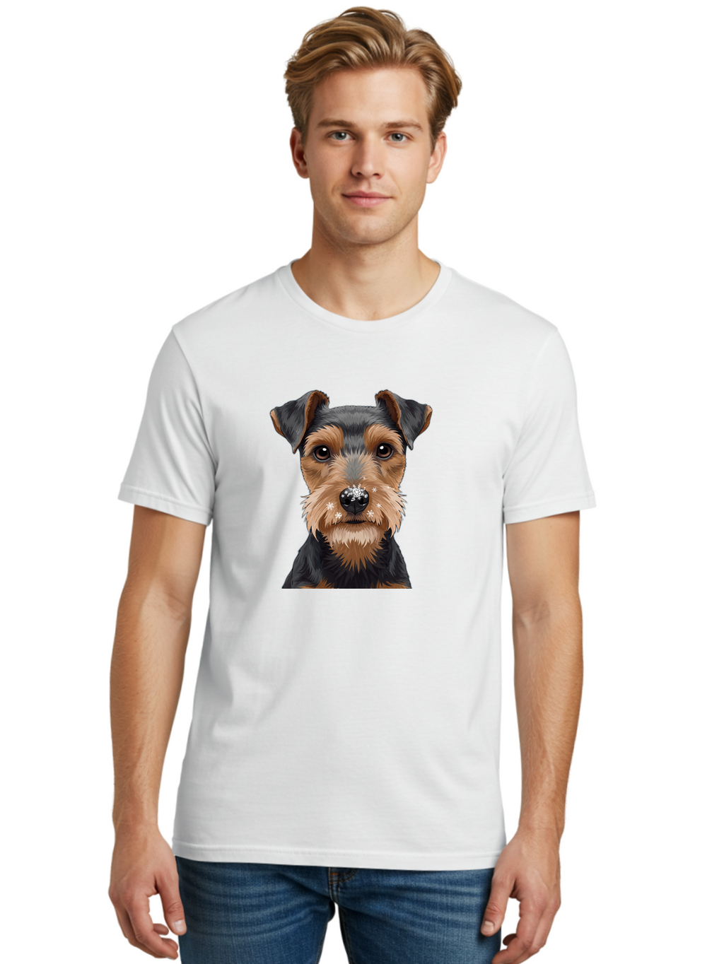 Black-And-Tan-Terrier Men'S Graphic Tee, 100% Cotton, Comfortable Casual Summer Wear, Machine Washable, Vintage Camera, Old Camera, Antique Camera, Black Camera, Classic Photography, Photography Equipment, Nostalgic Device, Film Camera, Bak055