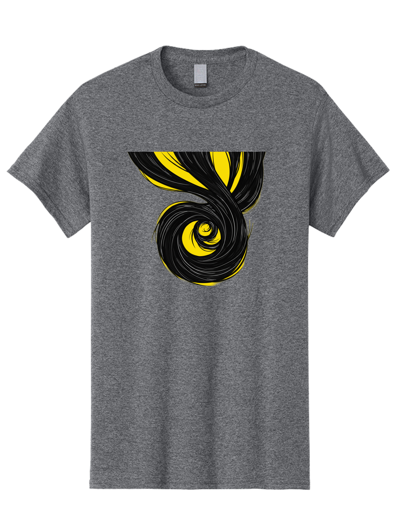 Black-And-Yellow-Swirl Men'S Graphic Tee, 100% Cotton, Comfortable Casual Summer Wear, Machine Washable, Vintage Camera, Old Camera, Antique Camera, Black Camera, Classic Photography, Photography Equipment, Nostalgic Device, Film Camera, Bak056