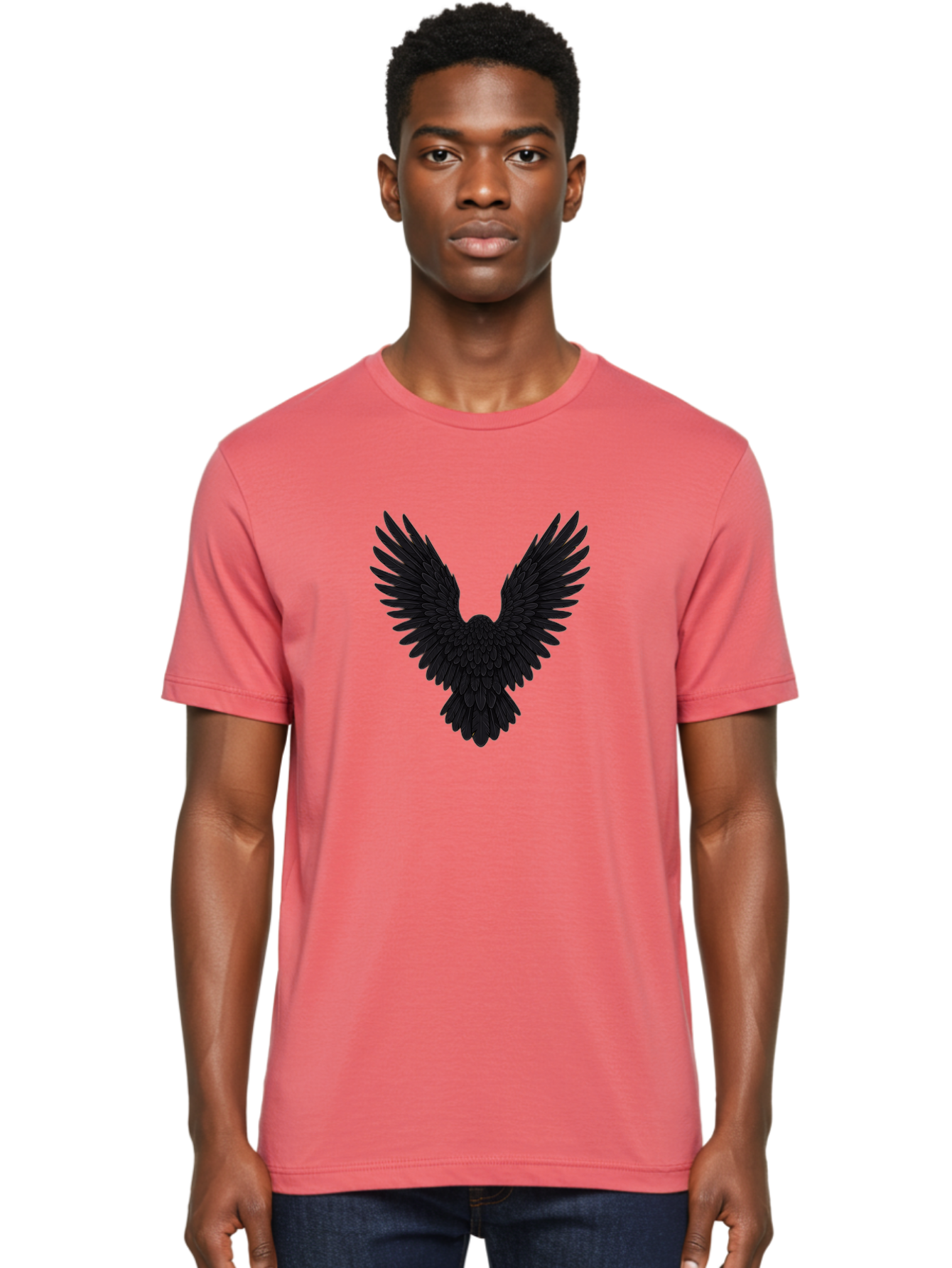 Black-Bird-Silhouette Men'S Graphic Tee, 100% Cotton, Comfortable Casual Summer Wear, Machine Washable, Vintage Camera, Old Camera, Antique Camera, Black Camera, Classic Photography, Photography Equipment, Nostalgic Device, Film Camera, Bak057