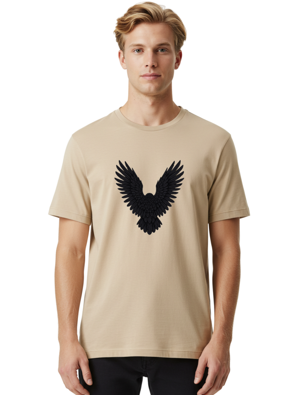 Black-Bird-Silhouette Men'S Graphic Tee, 100% Cotton, Comfortable Casual Summer Wear, Machine Washable, Vintage Camera, Old Camera, Antique Camera, Black Camera, Classic Photography, Photography Equipment, Nostalgic Device, Film Camera, Bak057