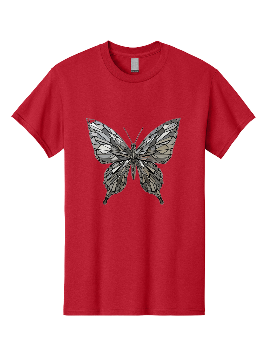 Black-Butterfly-Mosaic Men'S Graphic Tee, 100% Cotton, Comfortable Casual Summer Wear, Machine Washable, Vintage Camera, Old Camera, Antique Camera, Black Camera, Classic Photography, Photography Equipment, Nostalgic Device, Film Camera, Bak059