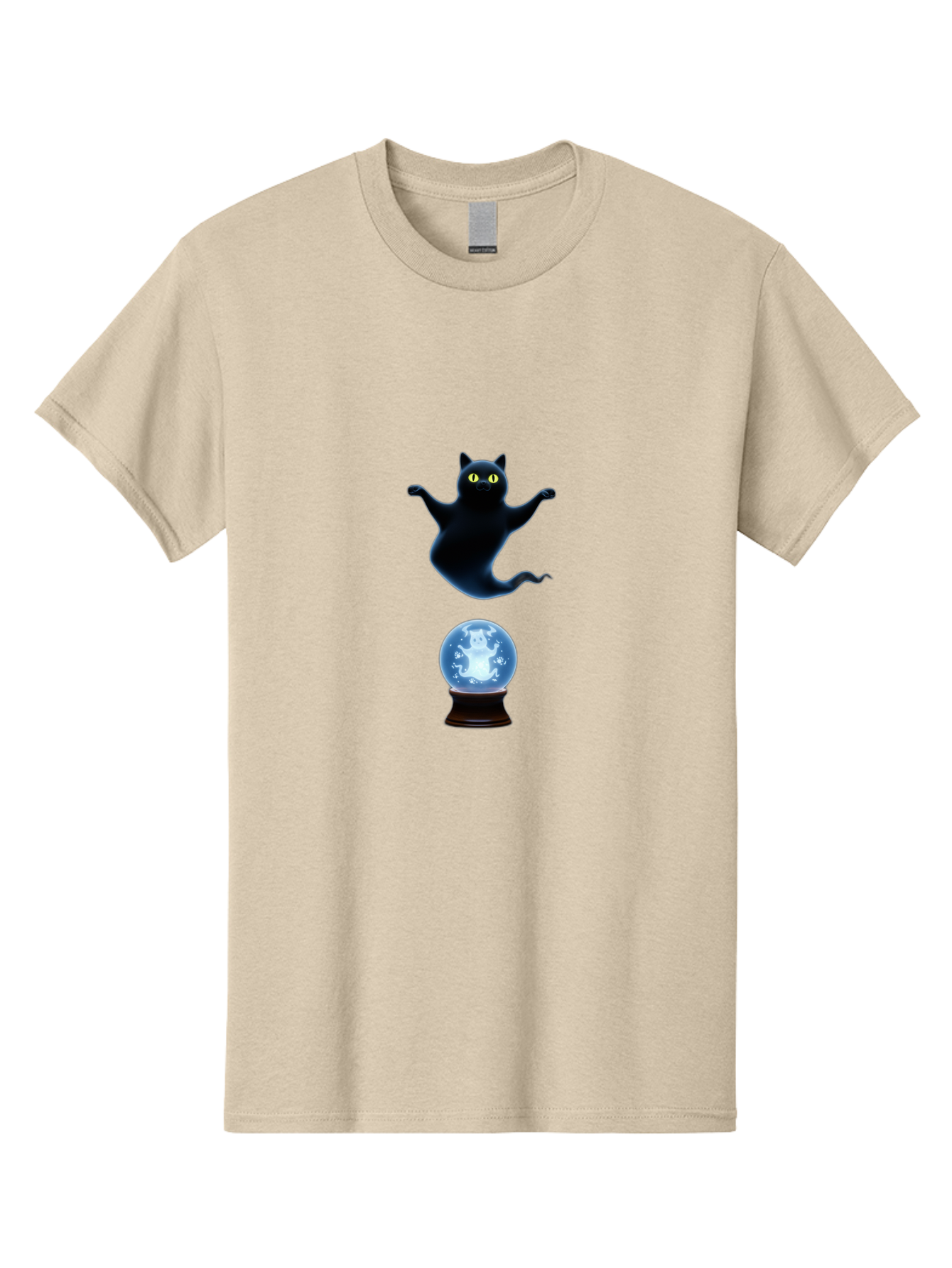 Black-Cat-And-Crystal-Ball Men'S Graphic Tee, 100% Cotton, Comfortable Casual Summer Wear, Machine Washable, Vintage Camera, Old Camera, Antique Camera, Black Camera, Classic Photography, Photography Equipment, Nostalgic Device, Film Camera, Bak061