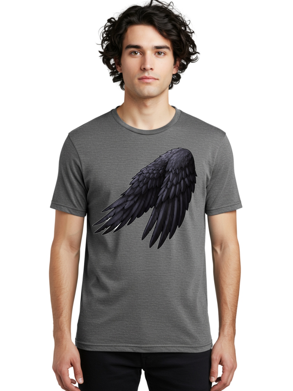 Black-Feathered-Wing Men'S Graphic Tee, 100% Cotton, Comfortable Casual Summer Wear, Machine Washable, Vintage Camera, Old Camera, Antique Camera, Black Camera, Classic Photography, Photography Equipment, Nostalgic Device, Film Camera, Bak066