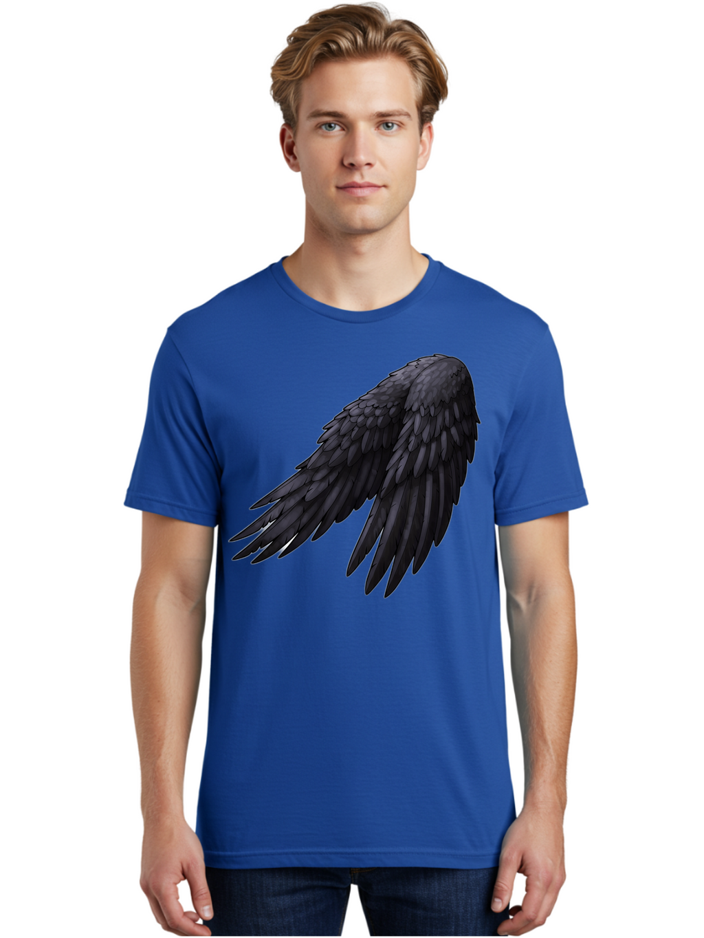 Black-Feathered-Wing Men'S Graphic Tee, 100% Cotton, Comfortable Casual Summer Wear, Machine Washable, Vintage Camera, Old Camera, Antique Camera, Black Camera, Classic Photography, Photography Equipment, Nostalgic Device, Film Camera, Bak066