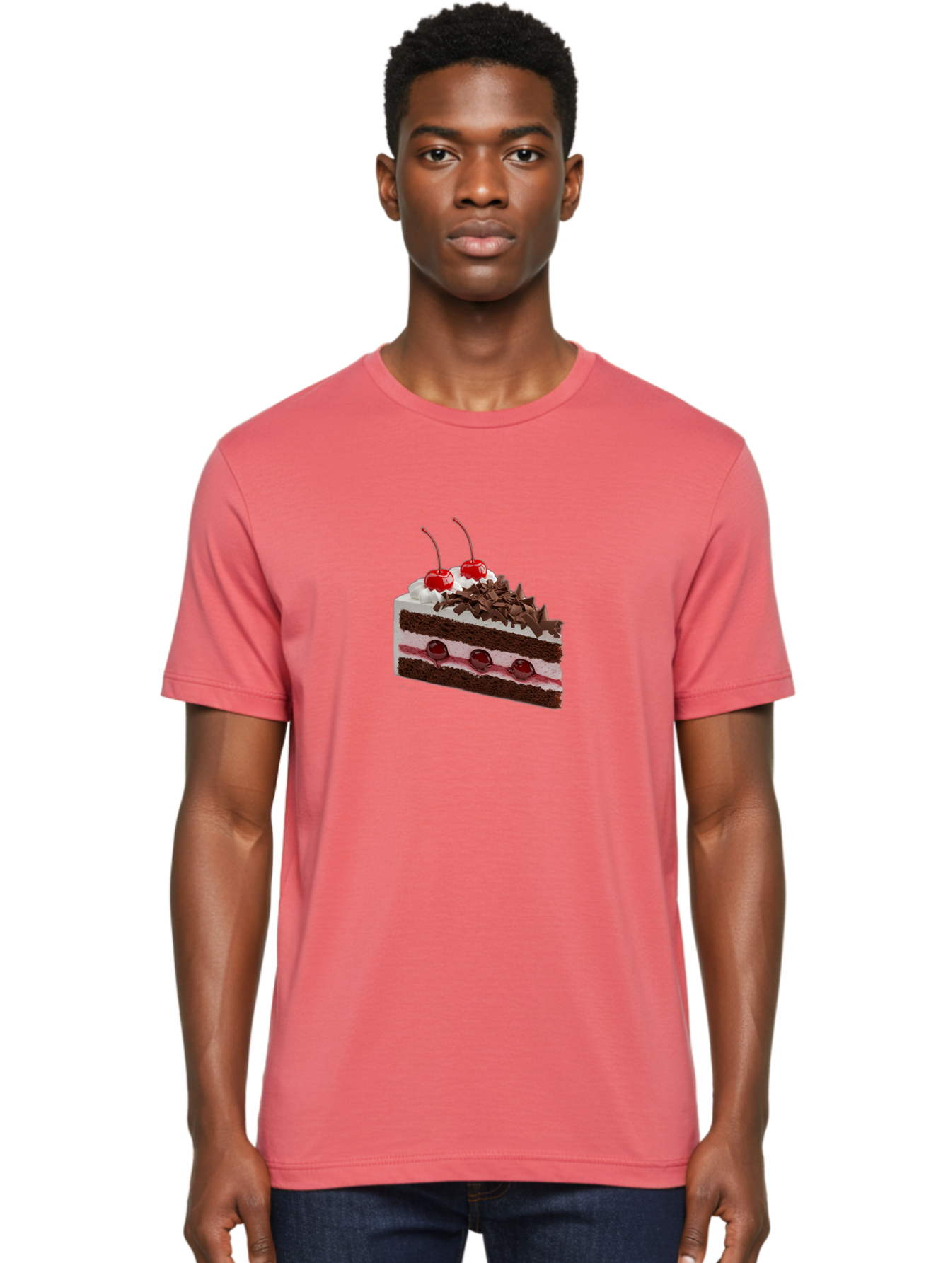 Black-Forest-Cake-1 Men'S Graphic Tee, 100% Cotton, Comfortable Casual Summer Wear, Machine Washable, Vintage Camera, Old Camera, Antique Camera, Black Camera, Classic Photography, Photography Equipment, Nostalgic Device, Film Camera, Bak068