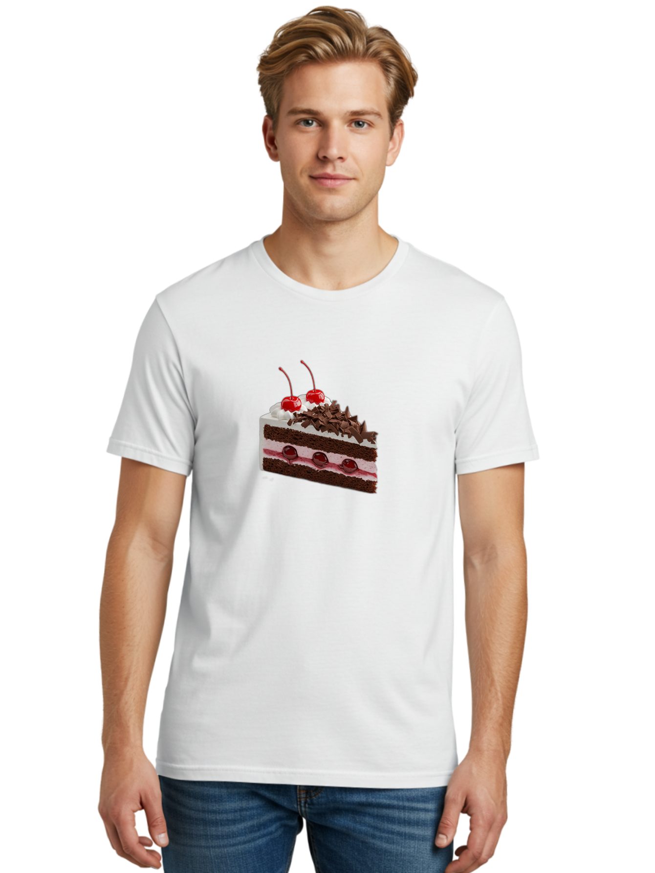 Black-Forest-Cake-1 Men'S Graphic Tee, 100% Cotton, Comfortable Casual Summer Wear, Machine Washable, Vintage Camera, Old Camera, Antique Camera, Black Camera, Classic Photography, Photography Equipment, Nostalgic Device, Film Camera, Bak068