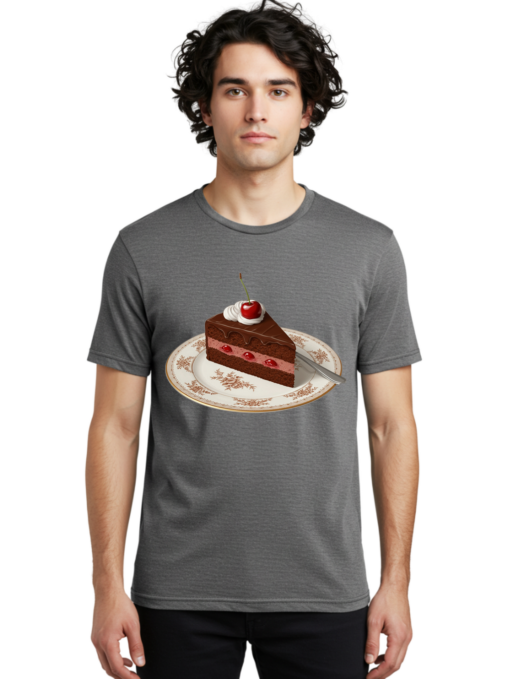Black-Forest-Cake Men'S Graphic Tee, 100% Cotton, Comfortable Casual Summer Wear, Machine Washable, Vintage Camera, Old Camera, Antique Camera, Black Camera, Classic Photography, Photography Equipment, Nostalgic Device, Film Camera, Camera Art Bak069