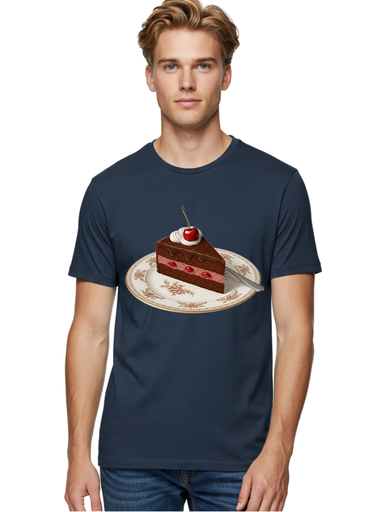 Black-Forest-Cake Men'S Graphic Tee, 100% Cotton, Comfortable Casual Summer Wear, Machine Washable, Vintage Camera, Old Camera, Antique Camera, Black Camera, Classic Photography, Photography Equipment, Nostalgic Device, Film Camera, Camera Art Bak069