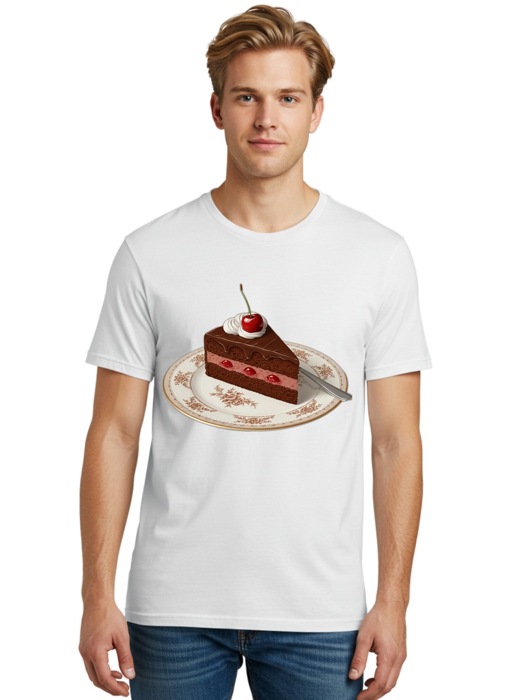 Black-Forest-Cake Men'S Graphic Tee, 100% Cotton, Comfortable Casual Summer Wear, Machine Washable, Vintage Camera, Old Camera, Antique Camera, Black Camera, Classic Photography, Photography Equipment, Nostalgic Device, Film Camera, Camera Art Bak069