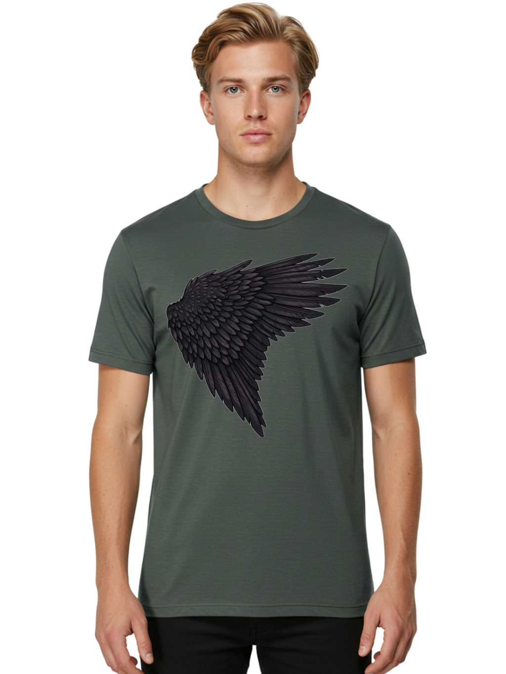 Black-Wing-1 Men'S Graphic Tee, 100% Cotton, Comfortable Casual Summer Wear, Machine Washable, Vintage Camera, Old Camera, Antique Camera, Black Camera, Classic Photography, Photography Equipment, Nostalgic Device, Film Camera, Camera Art Bak070