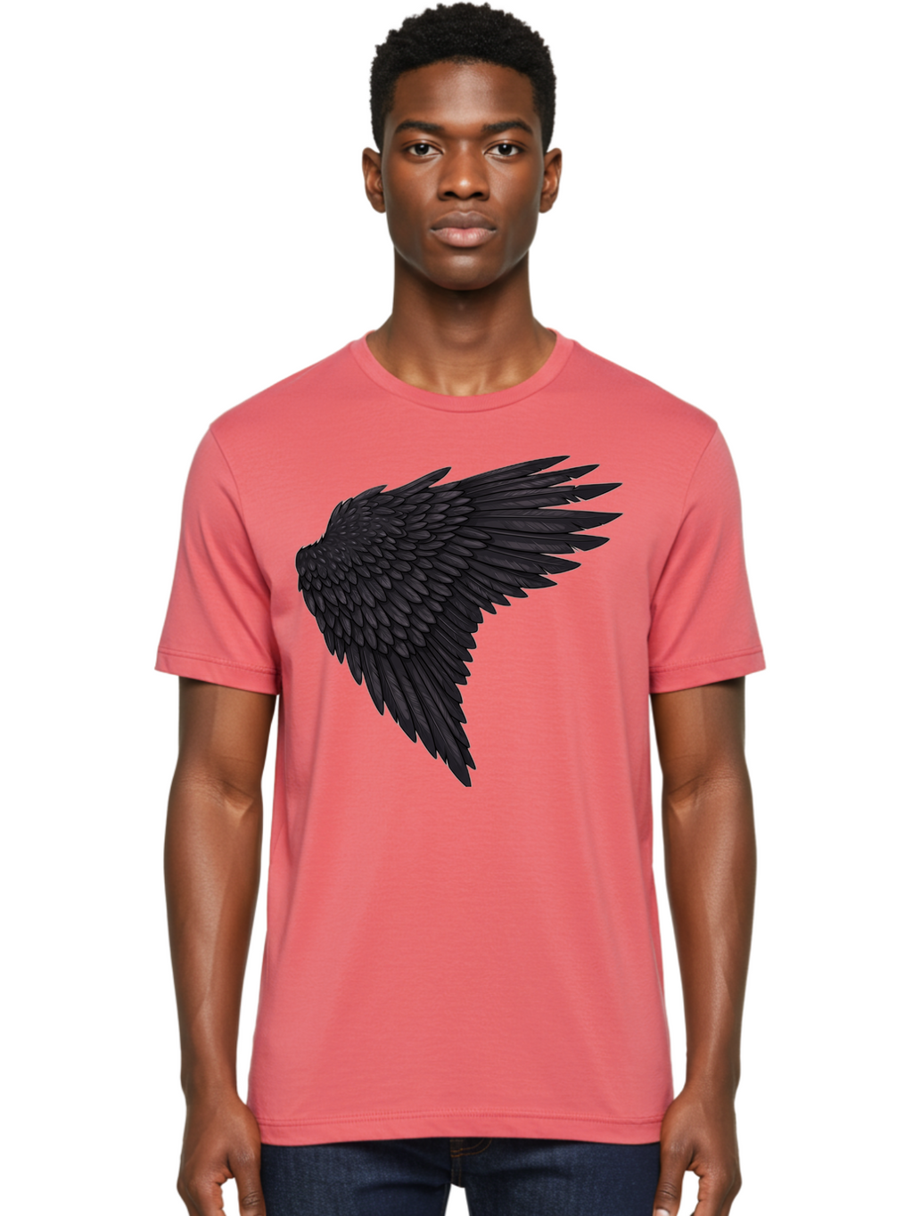 Black-Wing-1 Men'S Graphic Tee, 100% Cotton, Comfortable Casual Summer Wear, Machine Washable, Vintage Camera, Old Camera, Antique Camera, Black Camera, Classic Photography, Photography Equipment, Nostalgic Device, Film Camera, Camera Art Bak070