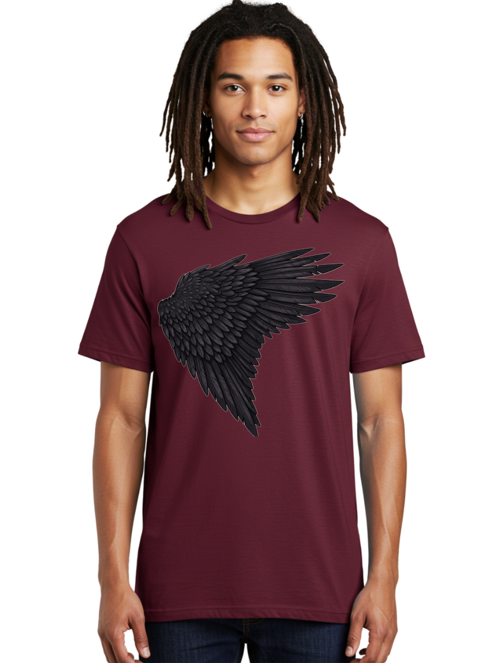 Black-Wing-1 Men'S Graphic Tee, 100% Cotton, Comfortable Casual Summer Wear, Machine Washable, Vintage Camera, Old Camera, Antique Camera, Black Camera, Classic Photography, Photography Equipment, Nostalgic Device, Film Camera, Camera Art Bak070