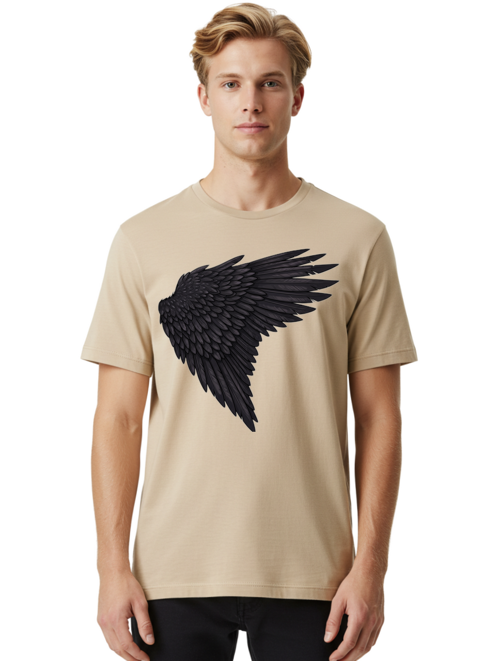 Black-Wing-1 Men'S Graphic Tee, 100% Cotton, Comfortable Casual Summer Wear, Machine Washable, Vintage Camera, Old Camera, Antique Camera, Black Camera, Classic Photography, Photography Equipment, Nostalgic Device, Film Camera, Camera Art Bak070