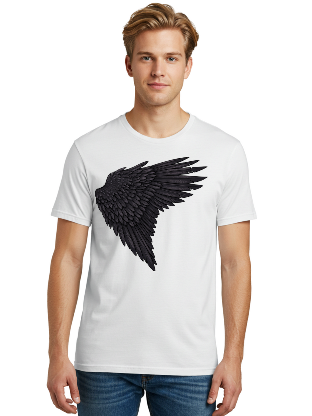 Black-Wing-1 Men'S Graphic Tee, 100% Cotton, Comfortable Casual Summer Wear, Machine Washable, Vintage Camera, Old Camera, Antique Camera, Black Camera, Classic Photography, Photography Equipment, Nostalgic Device, Film Camera, Camera Art Bak070