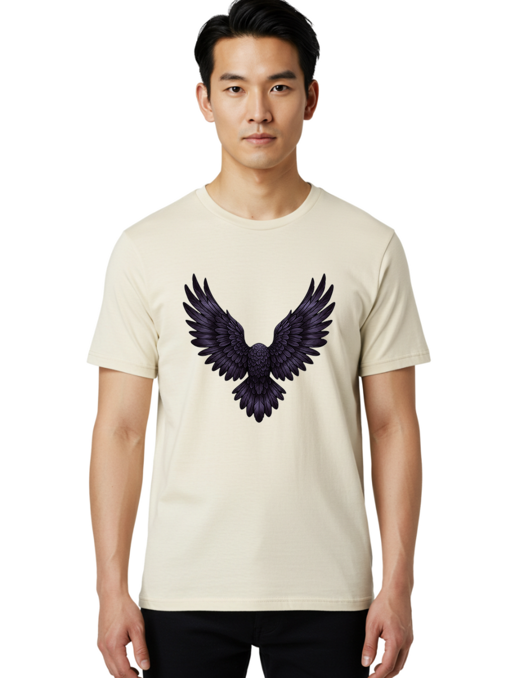 Black-Wings-1 Men'S Graphic Tee, 100% Cotton, Comfortable Casual Summer Wear, Machine Washable, Vintage Camera, Old Camera, Antique Camera, Black Camera, Classic Photography, Photography Equipment, Nostalgic Device, Film Camera, Camera Art Bak072