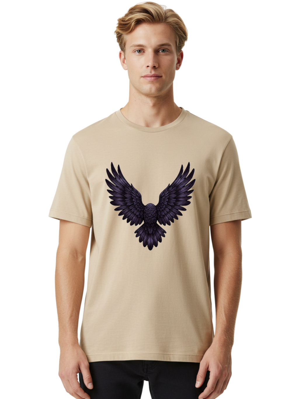 Black-Wings-1 Men'S Graphic Tee, 100% Cotton, Comfortable Casual Summer Wear, Machine Washable, Vintage Camera, Old Camera, Antique Camera, Black Camera, Classic Photography, Photography Equipment, Nostalgic Device, Film Camera, Camera Art Bak072