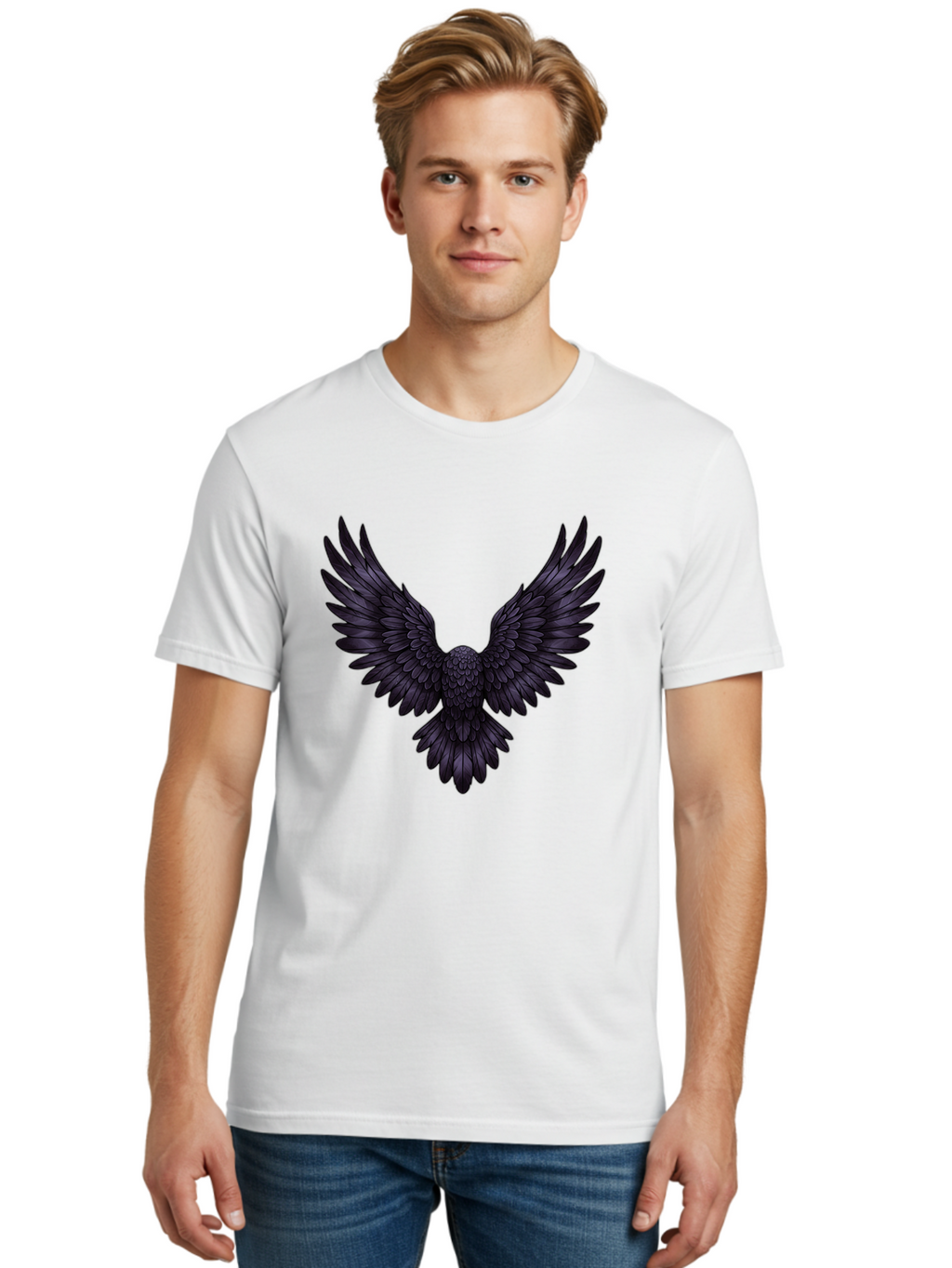 Black-Wings-1 Men'S Graphic Tee, 100% Cotton, Comfortable Casual Summer Wear, Machine Washable, Vintage Camera, Old Camera, Antique Camera, Black Camera, Classic Photography, Photography Equipment, Nostalgic Device, Film Camera, Camera Art Bak072