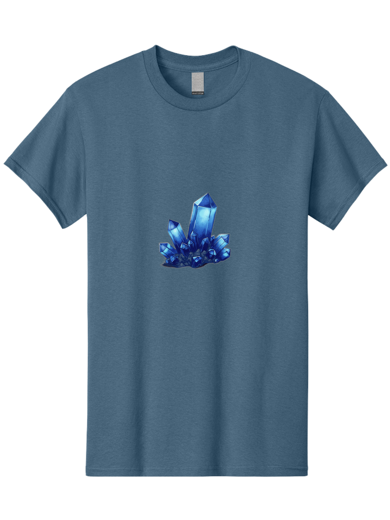 Blue-Crystal-Cluster-1 Men'S Graphic Tee, 100% Cotton, Comfortable Casual Summer Wear, Machine Washable, Vintage Camera, Old Camera, Antique Camera, Black Camera, Classic Photography, Photography Equipment, Nostalgic Device, Film Camera, Bak075