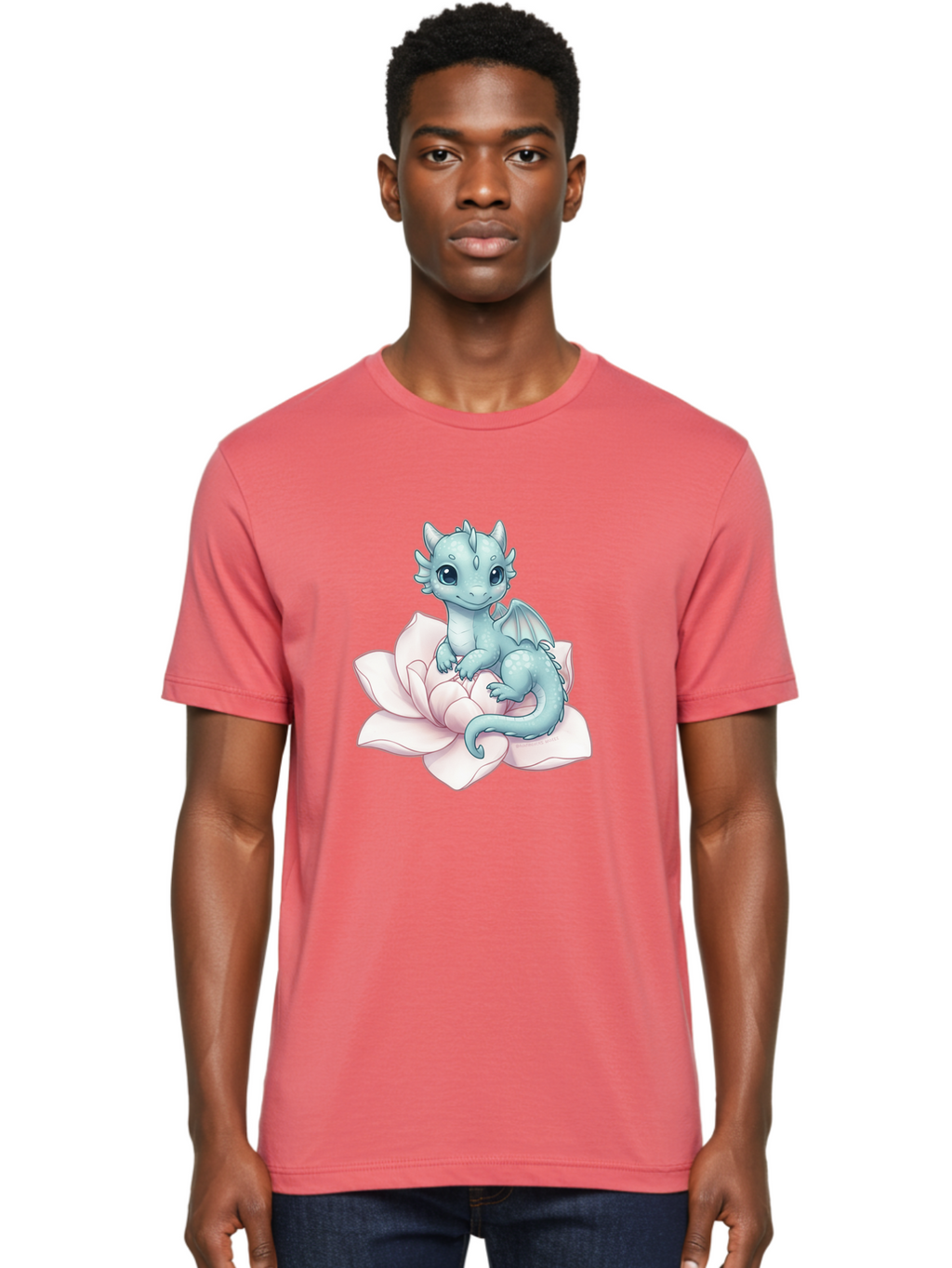 Blue-Dragon-On-Flower-1 Men'S Graphic Tee, 100% Cotton, Comfortable Casual Summer Wear, Machine Washable, Vintage Camera, Old Camera, Antique Camera, Black Camera, Classic Photography, Photography Equipment, Nostalgic Device, Film Camera, Bak077
