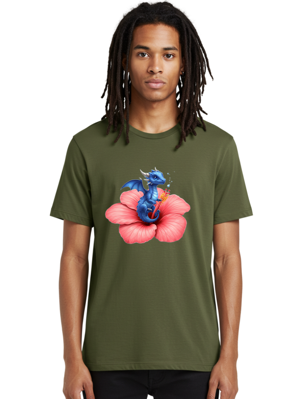 Blue-Dragon-On-Hibiscus-Flower Men'S Graphic Tee, 100% Cotton, Comfortable Casual Summer Wear, Machine Washable, Vintage Camera, Old Camera, Antique Camera, Black Camera, Classic Photography, Photography Equipment, Nostalgic Device, Bak079