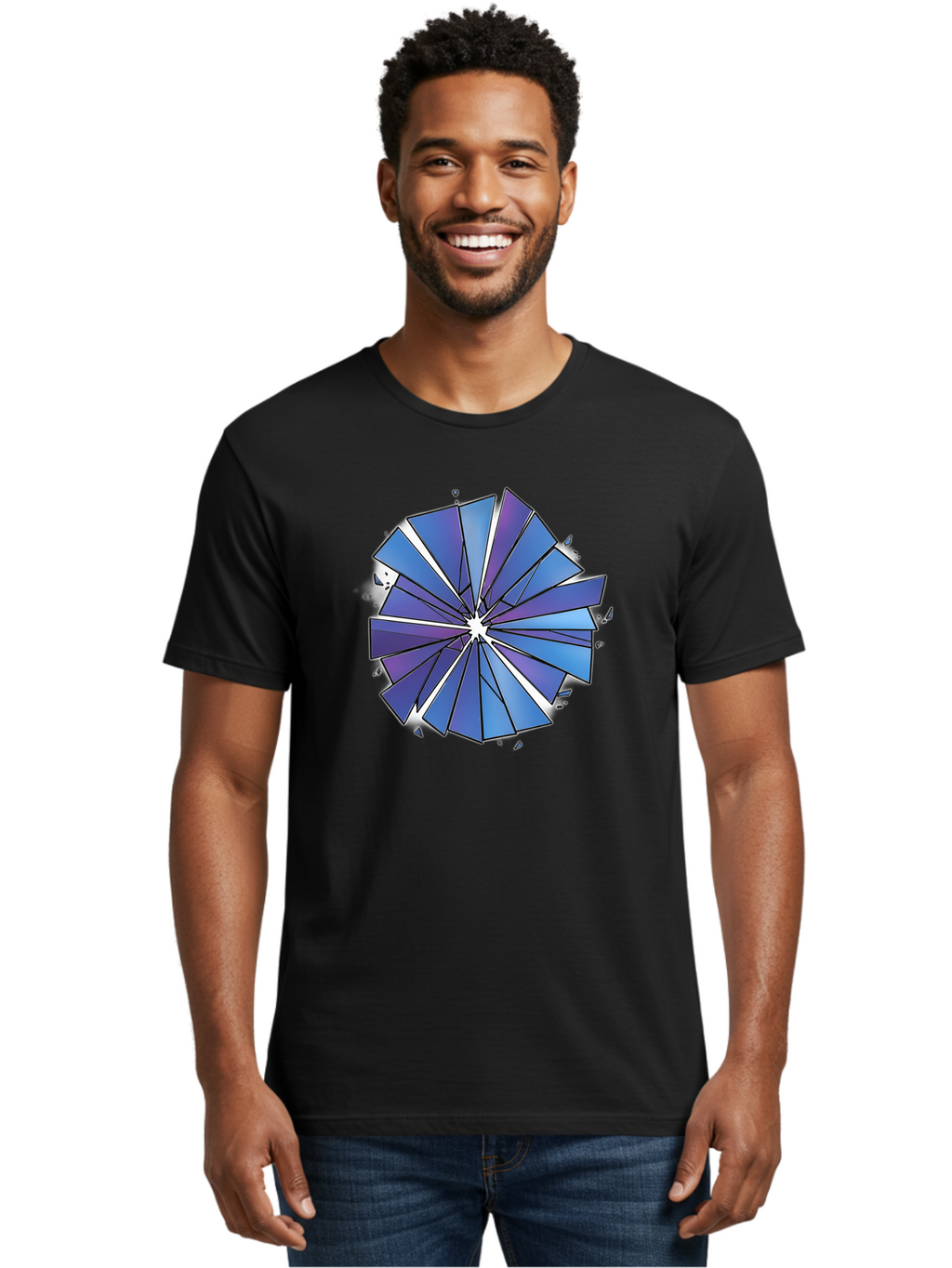 Blue-Pinwheel Men'S Graphic Tee, 100% Cotton, Comfortable Casual Summer Wear, Machine Washable, Vintage Camera, Old Camera, Antique Camera, Black Camera, Classic Photography, Photography Equipment, Nostalgic Device, Film Camera, Camera Art Bak082