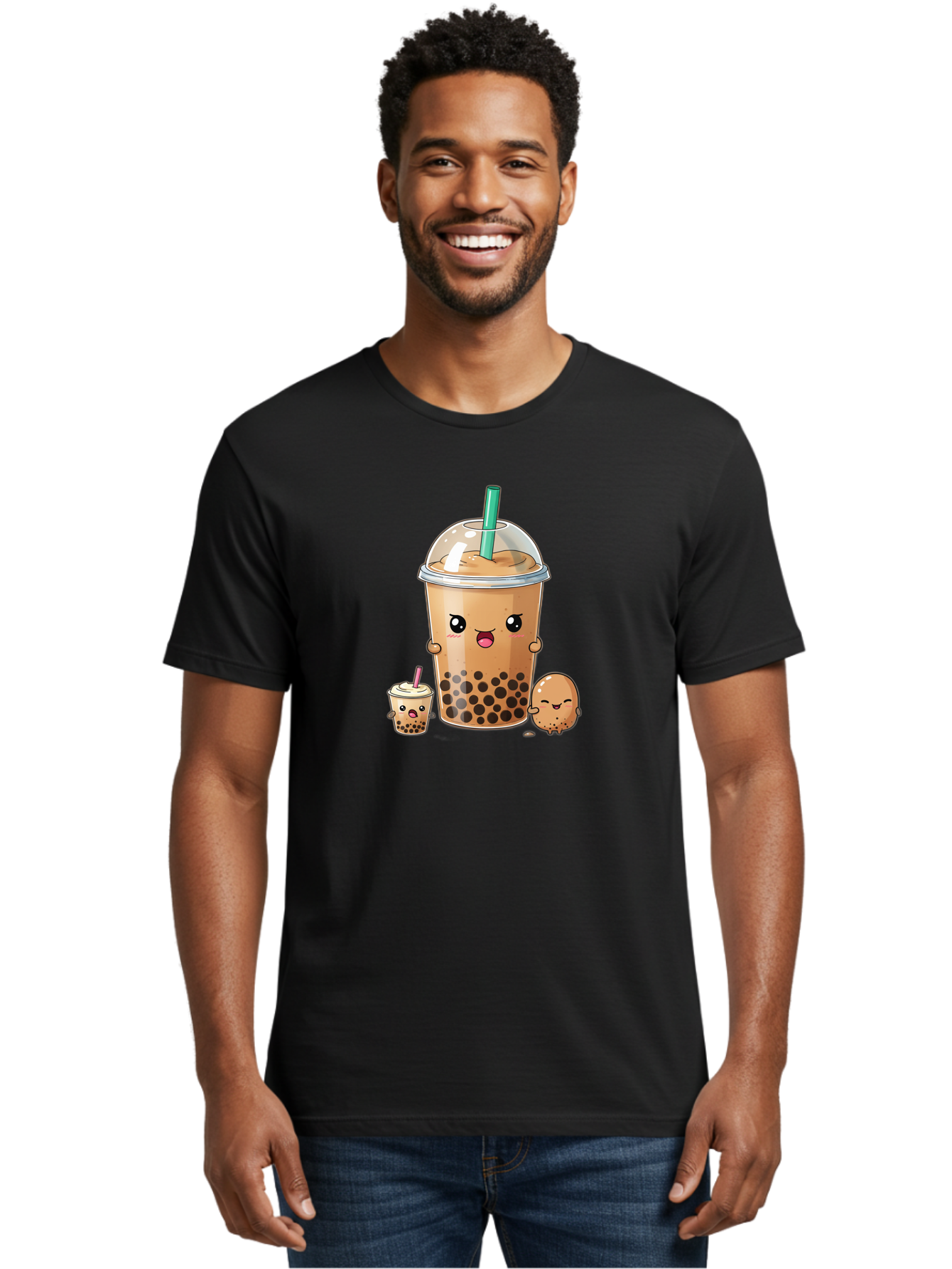 Boba-Tea-1 Men'S Graphic Tee, 100% Cotton, Comfortable Casual Summer Wear, Machine Washable, Vintage Camera, Old Camera, Antique Camera, Black Camera, Classic Photography, Photography Equipment, Nostalgic Device, Film Camera, Camera Art Bak085