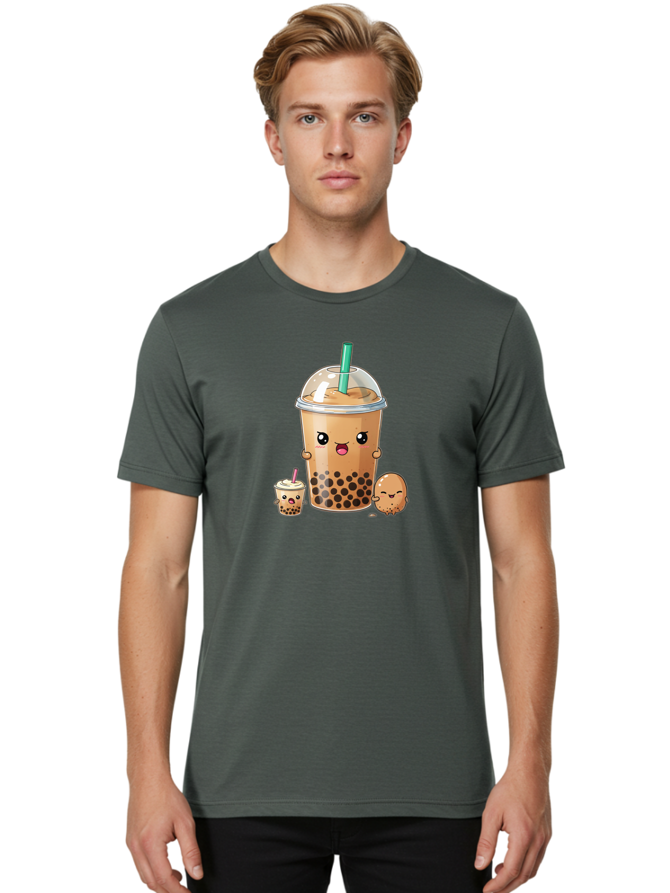 Boba-Tea-1 Men'S Graphic Tee, 100% Cotton, Comfortable Casual Summer Wear, Machine Washable, Vintage Camera, Old Camera, Antique Camera, Black Camera, Classic Photography, Photography Equipment, Nostalgic Device, Film Camera, Camera Art Bak085