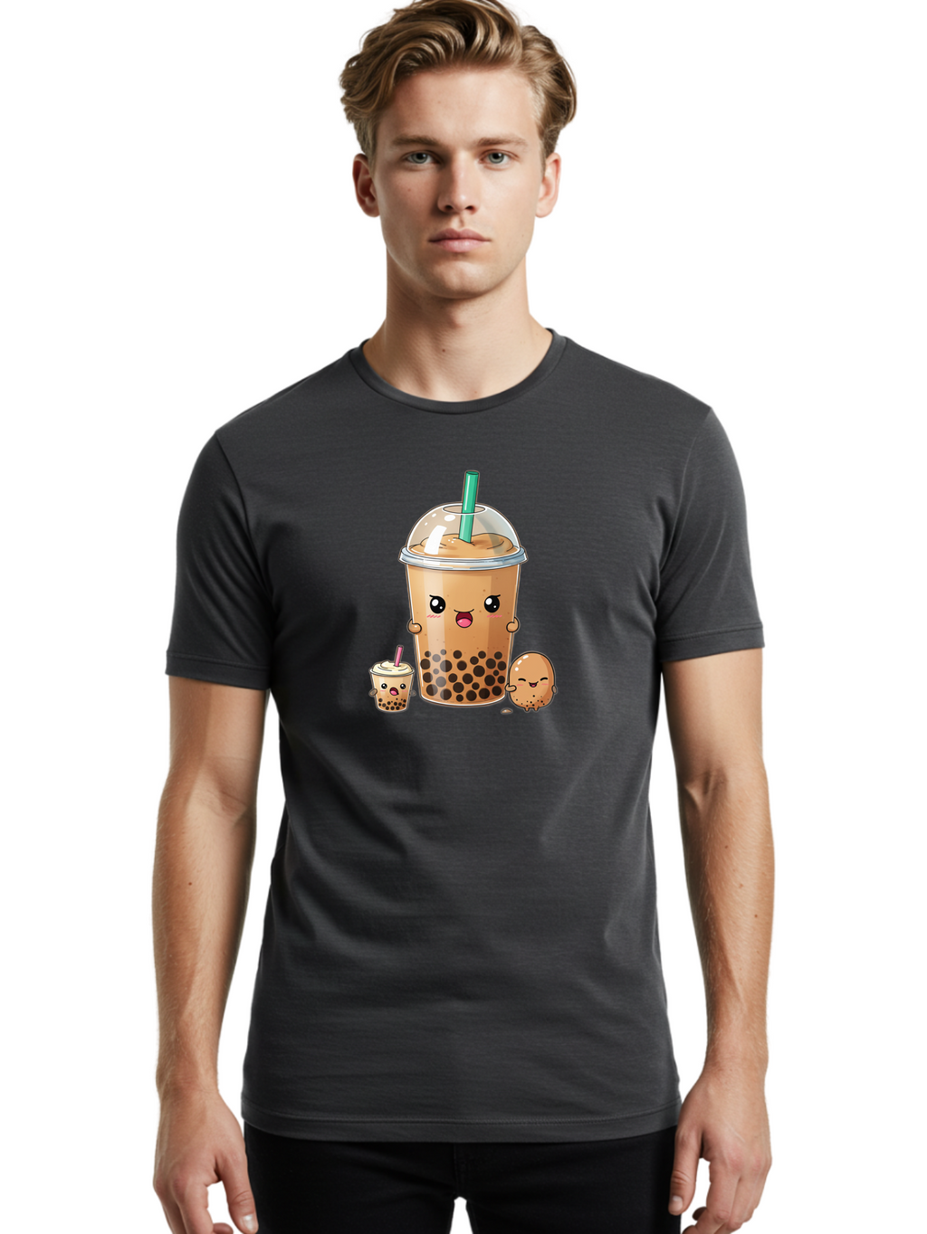 Boba-Tea-1 Men'S Graphic Tee, 100% Cotton, Comfortable Casual Summer Wear, Machine Washable, Vintage Camera, Old Camera, Antique Camera, Black Camera, Classic Photography, Photography Equipment, Nostalgic Device, Film Camera, Camera Art Bak085