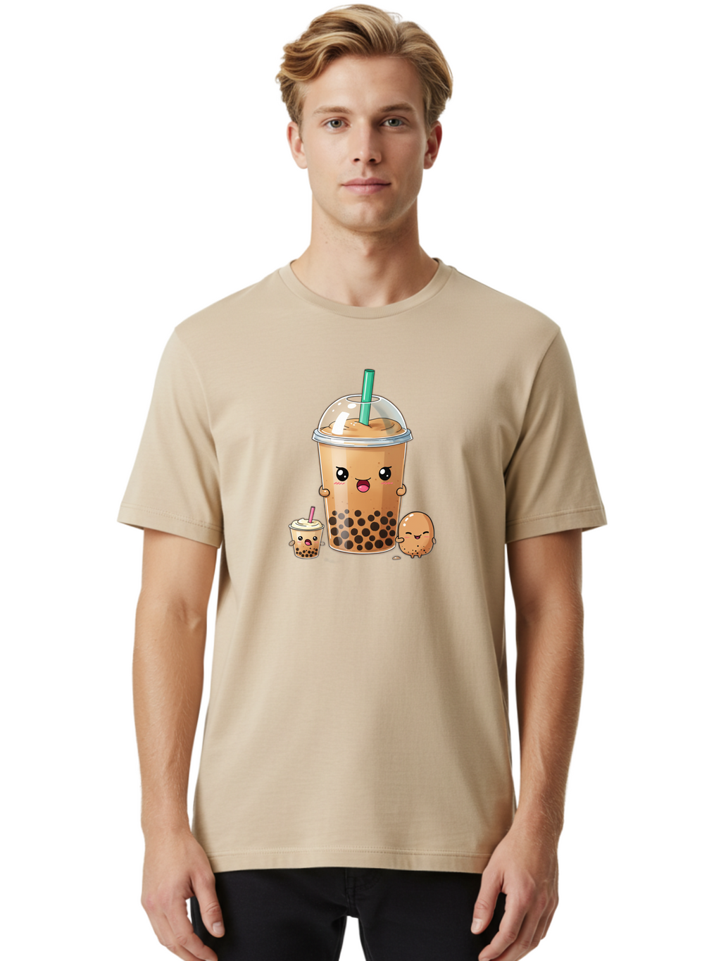 Boba-Tea-1 Men'S Graphic Tee, 100% Cotton, Comfortable Casual Summer Wear, Machine Washable, Vintage Camera, Old Camera, Antique Camera, Black Camera, Classic Photography, Photography Equipment, Nostalgic Device, Film Camera, Camera Art Bak085
