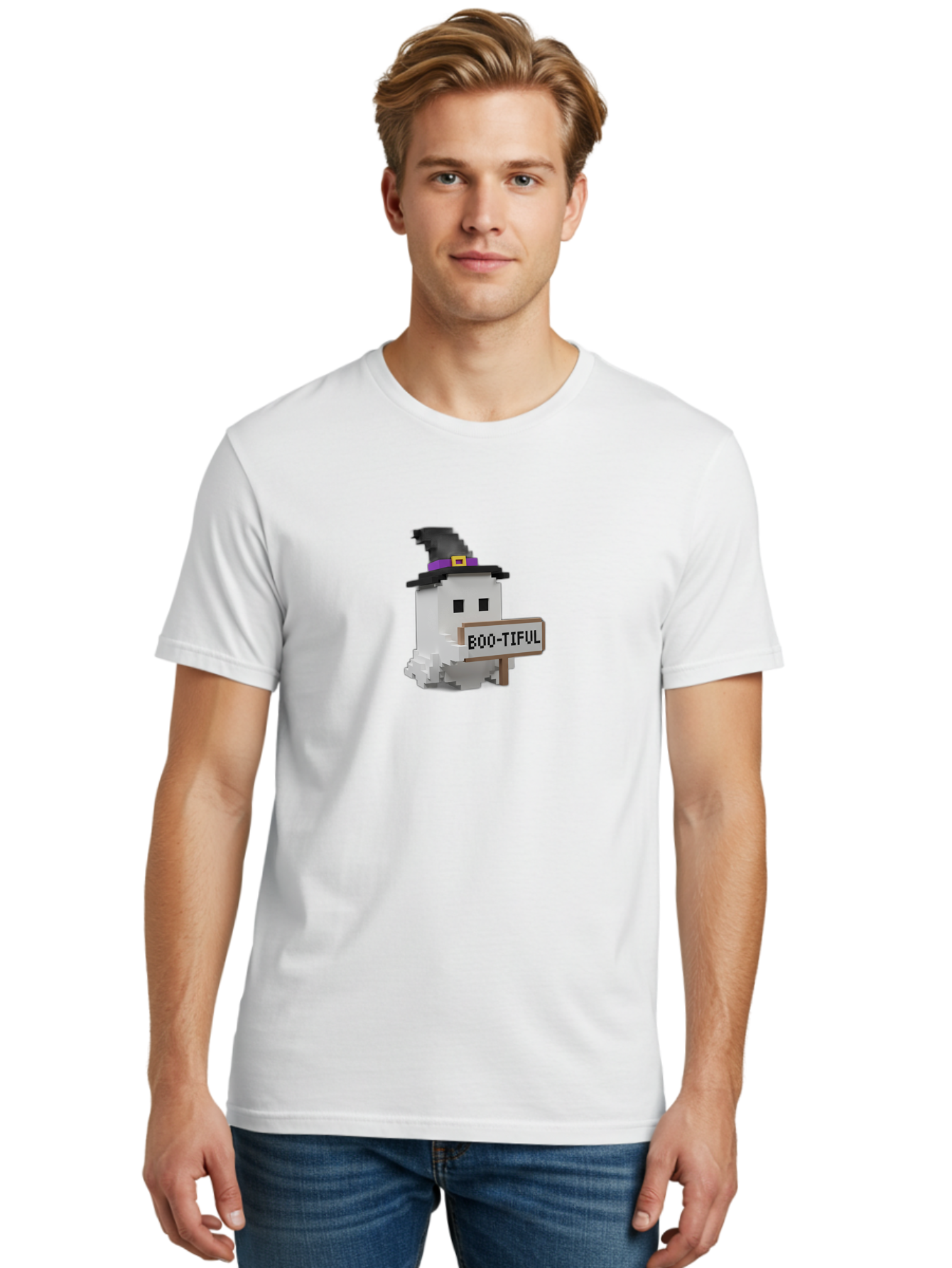 Boo-Tiful-1 Men'S Graphic Tee, 100% Cotton, Comfortable Casual Summer Wear, Machine Washable, Vintage Camera, Old Camera, Antique Camera, Black Camera, Classic Photography, Photography Equipment, Nostalgic Device, Film Camera, Camera Art Bak088