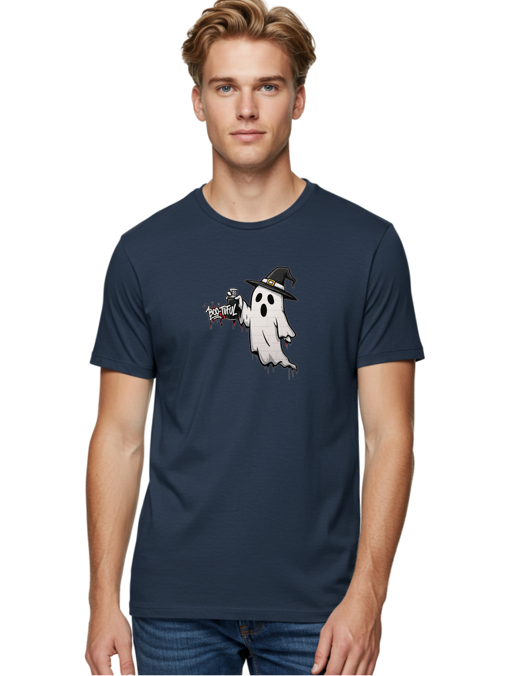 Boo-Tiful-2 Men'S Graphic Tee, 100% Cotton, Comfortable Casual Summer Wear, Machine Washable, Vintage Camera, Old Camera, Antique Camera, Black Camera, Classic Photography, Photography Equipment, Nostalgic Device, Film Camera, Camera Art Bak089