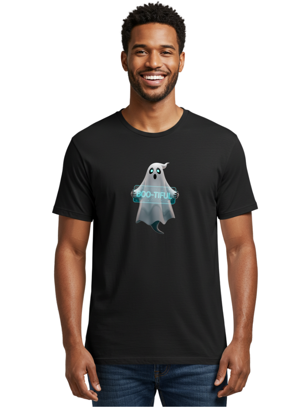 Boo-Tiful-3 Men'S Graphic Tee, 100% Cotton, Comfortable Casual Summer Wear, Machine Washable, Vintage Camera, Old Camera, Antique Camera, Black Camera, Classic Photography, Photography Equipment, Nostalgic Device, Film Camera, Camera Art Bak090