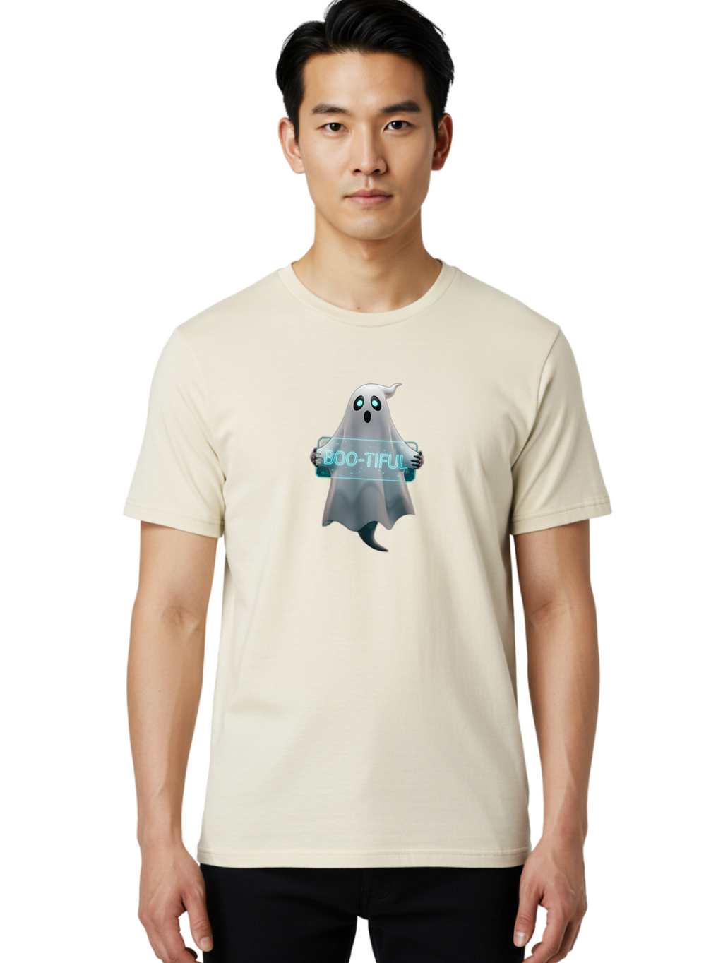 Boo-Tiful-3 Men'S Graphic Tee, 100% Cotton, Comfortable Casual Summer Wear, Machine Washable, Vintage Camera, Old Camera, Antique Camera, Black Camera, Classic Photography, Photography Equipment, Nostalgic Device, Film Camera, Camera Art Bak090