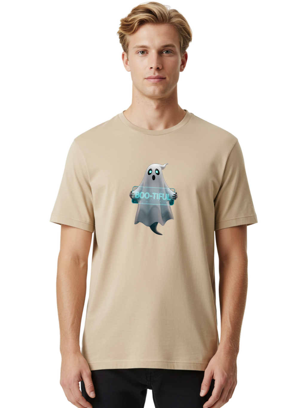 Boo-Tiful-3 Men'S Graphic Tee, 100% Cotton, Comfortable Casual Summer Wear, Machine Washable, Vintage Camera, Old Camera, Antique Camera, Black Camera, Classic Photography, Photography Equipment, Nostalgic Device, Film Camera, Camera Art Bak090