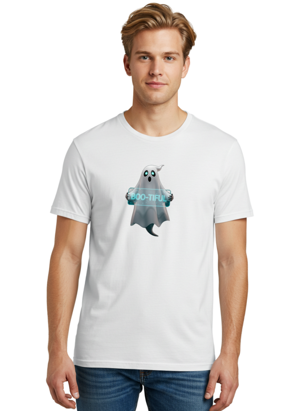Boo-Tiful-3 Men'S Graphic Tee, 100% Cotton, Comfortable Casual Summer Wear, Machine Washable, Vintage Camera, Old Camera, Antique Camera, Black Camera, Classic Photography, Photography Equipment, Nostalgic Device, Film Camera, Camera Art Bak090