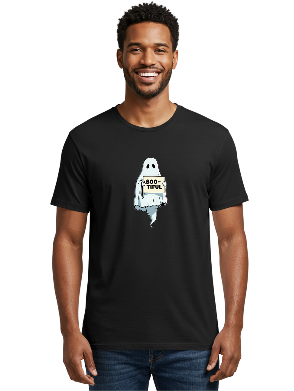 Boo-Tiful-4 Men'S Graphic Tee, 100% Cotton, Comfortable Casual Summer Wear, Machine Washable, Vintage Camera, Old Camera, Antique Camera, Black Camera, Classic Photography, Photography Equipment, Nostalgic Device, Film Camera, Camera Art Bak091